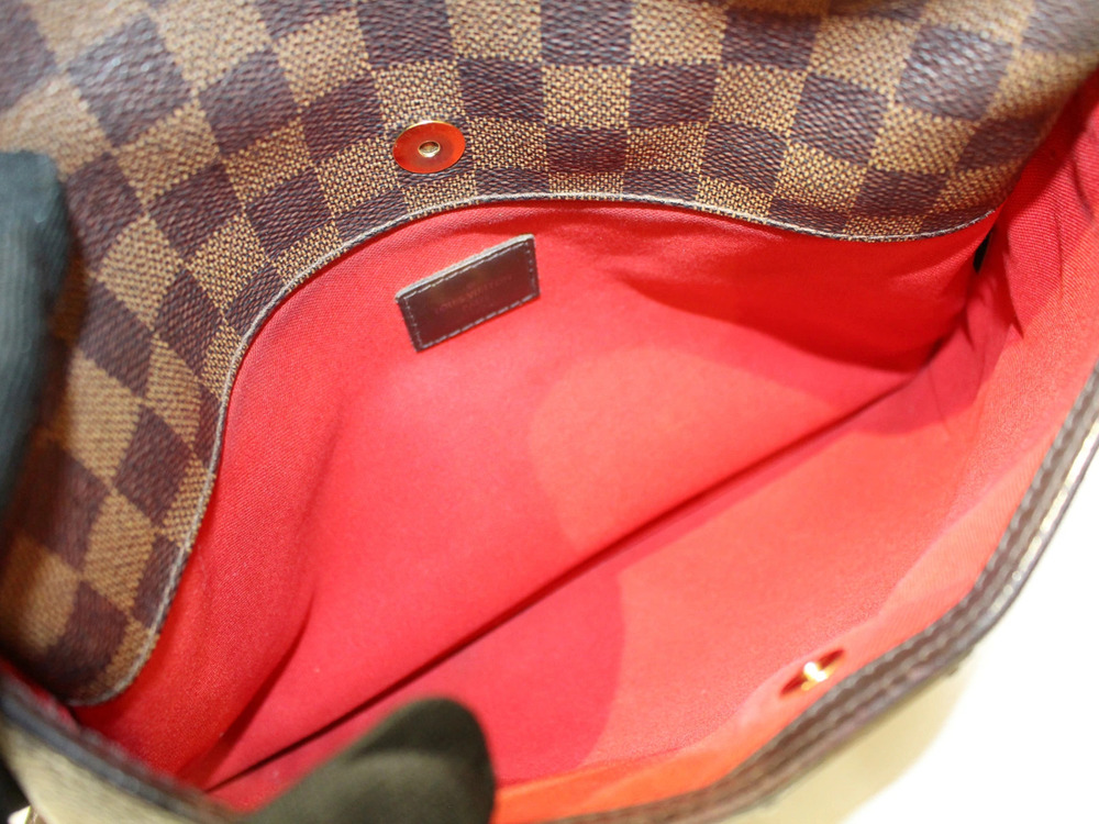 LOUIS VUITTON Bloomsbury Shoulder Bag Damier Ebene Brown